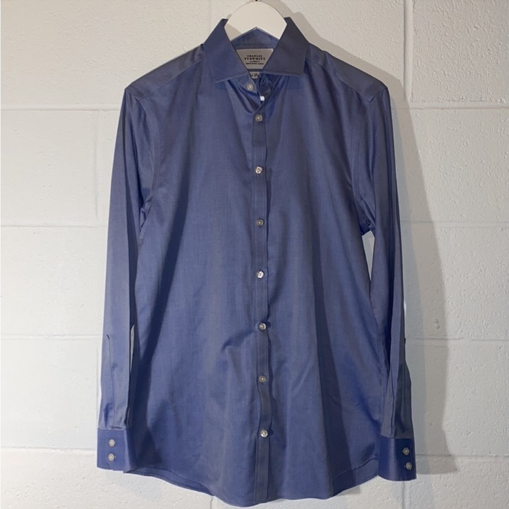 NWOT Charles Tyrwhitt Blue Button Down Men’s Shirts size 15.5